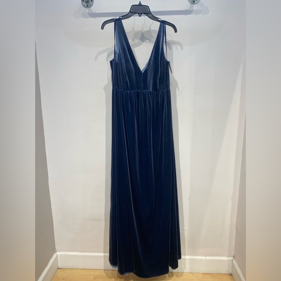 AMSALE, velvet, maternity size 14, lake blue color - Picture 1 of 2